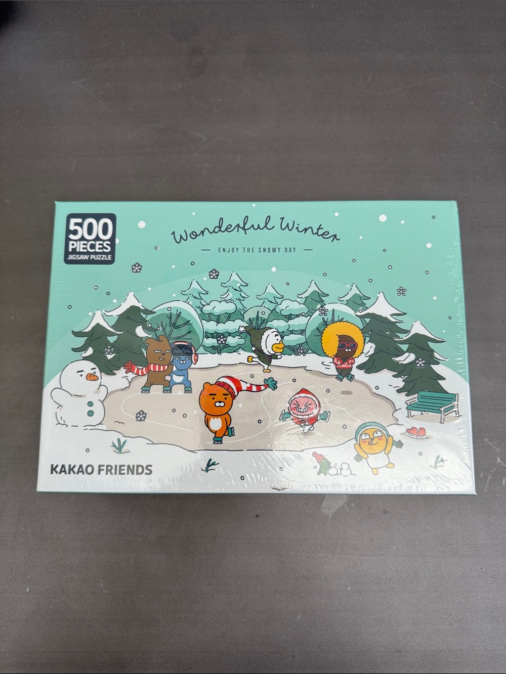 Kakao Friends 500-Piece 'Wonderful Winter' Puzzle - Mint Green